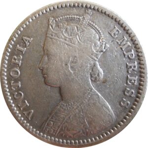 1883 1/4 Quarter Rupee Queen Victoria Empress 1 1883 1/4 Quarter Rupee Queen Victoria Empress