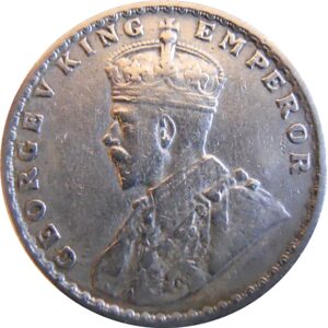 1919 1/2 Half Rupee George V King Emperor Bombay Mint