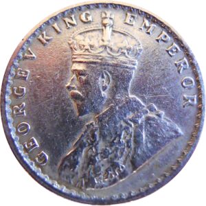 1919 1/4 Quarter Rupee George V King Emperor Calcutta Mint