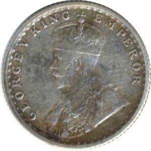1936 1/4 Quarter Rupee George V King Emperor Calcutta Mint
