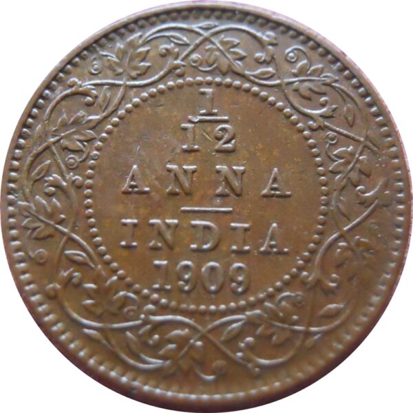 1909 1/12 Edward VII King & Emperor One Twelve Anna – RARE