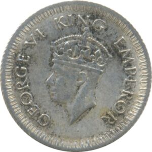 1942 1/4 Quarter Rupee George VI King Emperor Calcutta Mint 1 1942 1/4 Quarter Rupee George VI King Emperor Calcutta Mint