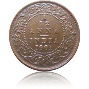 1901 1/12 One Twelve Anna Queen Victoria Empress - Calcutta Mint -RARE