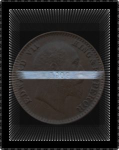 1909 1/12 One Twelve Anna Edward VII King Emperor - Calcutta Mint - RARE