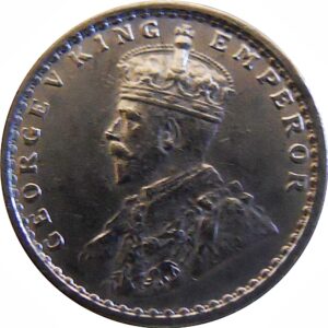 1913 2 Two Annas King George V Bombay Mint - RARE