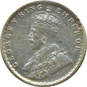 1919 1/4 Quarter Rupee George V King Emperor - Calcutta Mint - RARE 1 1919 1/4 Quarter Rupee George V King Emperor - Calcutta Mint - RARE