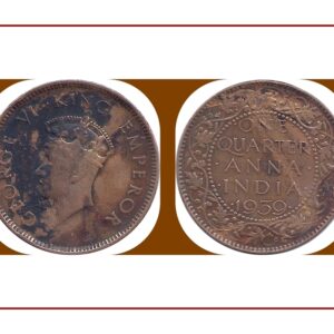 1939 One Quarter Anna George VI Emperor Bombay Mint