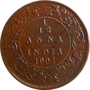 1904 1/12 One Twelve Anna Edward VII King Emperor - Calcutta Mint - RARE