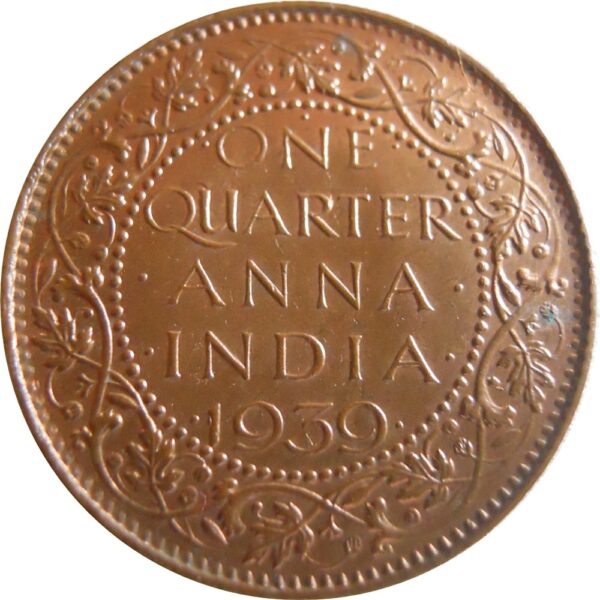 1939 1/4 One Quarter Anna George VI King & Emperor Bombay Mint - Worth Buy
