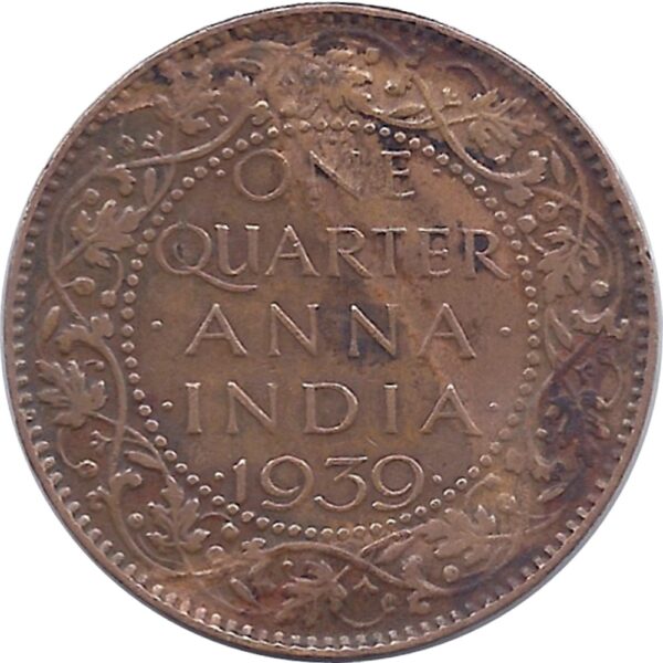1939 1/4 One Quarter Anna George VI King Emperor Bombay Mint - Best Buy