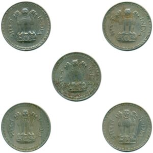 1975 1976 1977 1978 1979 1 One Rupee Republic India Bombay Mint