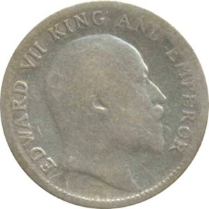 1910 1/4 Quarter Rupee King Edward VII Emperor Calcutta Mint