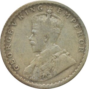 1916 1/4 Quarter Rupee King George V Calcutta Mint
