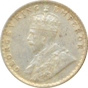 1928 1/4 Quarter Rupee King George V Bombay Mint