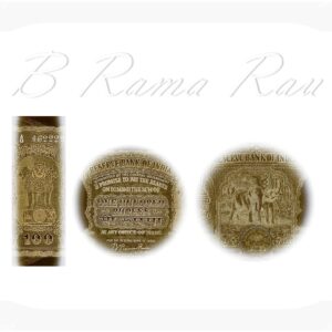 REPUBLIC INDIA 1951 100 RUPEE 2ND ISSUE B.RAMA RAU BOMBAY MINT NOTE