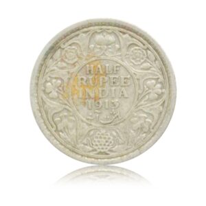 1913 1/2 Half Rupee Silver Coin King George V Calcutta Mint Rare Coin - Best Buy