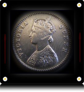 1862 2 Two Annas Silver Coin Queen Victoria Bombay Mint - Worth Buy - RARE COIN