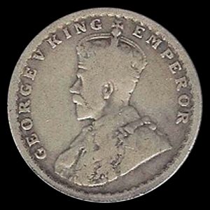 1921 1/2 Half Rupee Silver Coin King George V Calcutta Mint - Best Buy - RARE