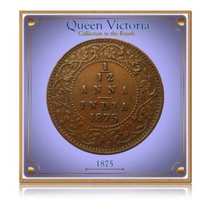 1875 1/12 Anna British India Queen Victoria - Rare