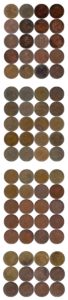 1/12 +1/2 + 1/4 anna & pice - Kings from 1915 to 1940 Set of 72 copper coins Best Buy