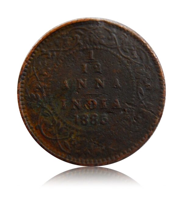 1885  1/12  Anna Queen Victoria Empress Calcutta Mint - Best Buy