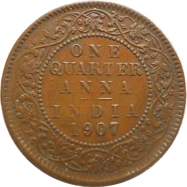 1907 1/4 Quarter Anna King Edward VII Calcutta Mint - Best Buy