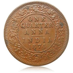 1874 1/4 Quarter Anna Queen Victoria Calcutta Mint - Best Buy