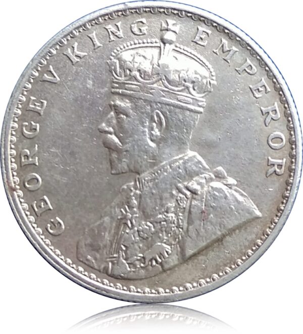 1922  1 Rupee Silver Coin British India King George V Bombay mint (O)