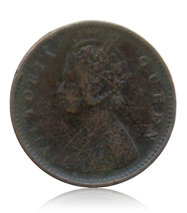 1862   1/12 Twelve Anna Queen Victoria Bombay Mint - Rare Coin
