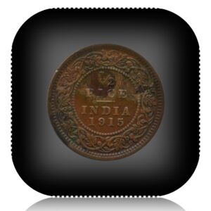 1915 1/2 Half Pice Coin British India King George V Emperor Calcutta Mint 