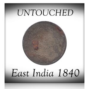 1840 One Rupee Silver Coin Victoria Queen Divided Legend Calcutta Mint - RARE