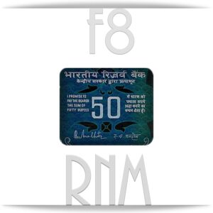 F8 – 50 Rupee UNC Note ‘A’ Inset Sign R.N.Malhotra – RARE