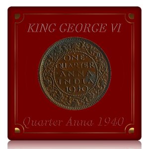 1940  1/4 Quarter Anna British India King George VI Bombay Mint - Best Buy