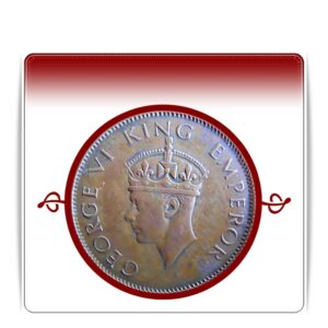 1942  One Quarter Anna George VI King Emperor Bombay Mint