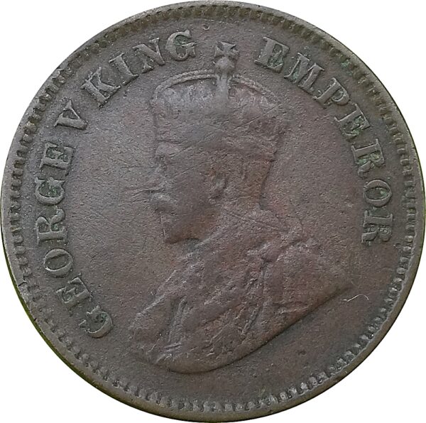 1917  1/2 Half Pice Coin British India King George V Calcutta Mint - Best Buy