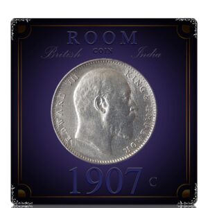 1907  1 Rupee Silver Coin British India King Edward VII Calcutta Mint – RARE