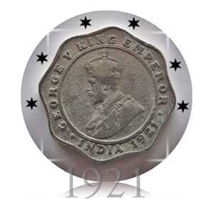 1921 4 Annas King George V Bombay Mint - Royals Collection - Worth Storing