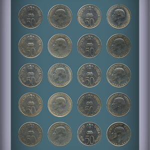1964 50 Paise Commemorative Coin – JAWAHARLAL NEHRU Hindi & English Legend