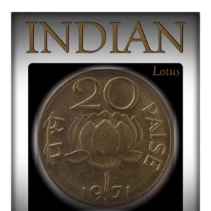 1971 20 Paise Republic India Lotus Nickel Brass Coin – Bombay Mint