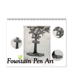 Tree with Birds Fountain Pen Art Drawings