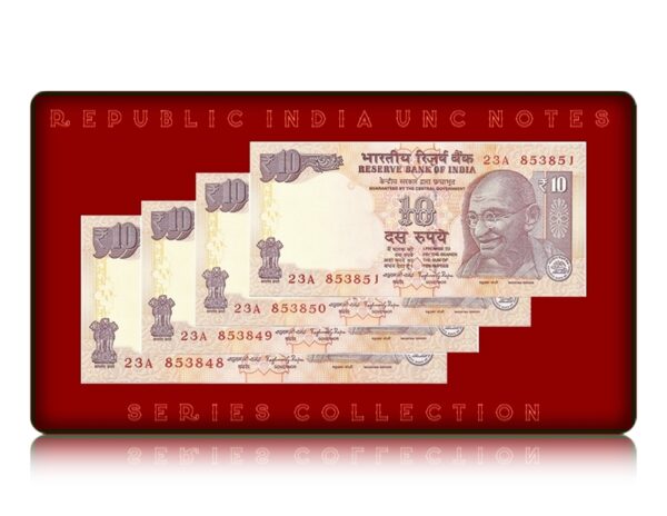 10 Rupee UNC Notes Series Collection Get 4 Notes
