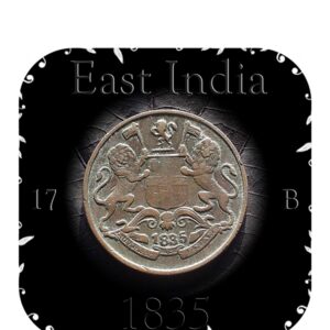 1835 1/4 Quarter Anna East India Company with 17 berries