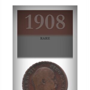 Rim Edge Error coin 1908 1/4 Quarter Anna British India King Edward VII Calcutta Mint