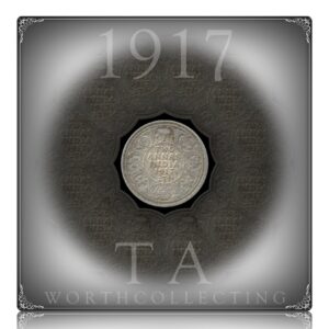 1917 2 Annas British India King George V Calcutta Mint