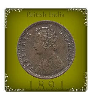 1891 1/12 Twelve Anna British India Queen Victoria Empress