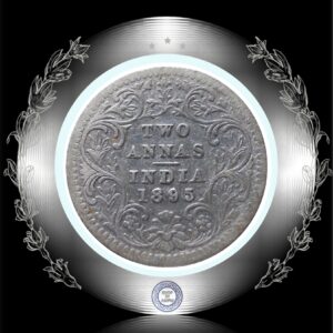 1895 Two Annas Queen Victoria Empress Bombay Mint
