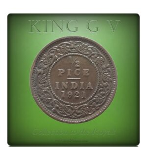 1921  1/2 Half Pice British India King George V Calcutta Mint - Best Buy