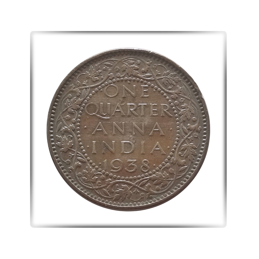 1938 1/4 Quarter Anna British India King George VI Bombay Mint