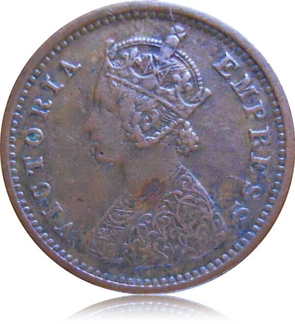 1877 1/12  Twelve Anna Victoria Empress Calcutta Mint