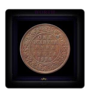 1926 1/4 Quarter Anna British India King George V